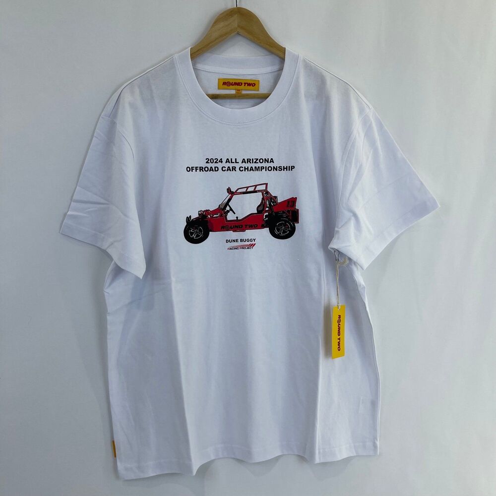 Round Two Dune Buggy Tee in White | US Men's XL | NEW
